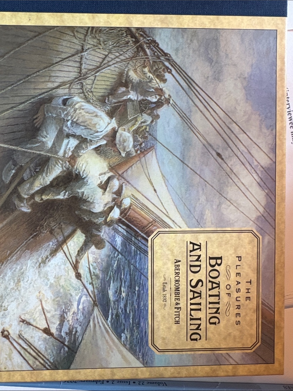 Abercrombie & Fitch Black Illustration on Kraft Brown Paper